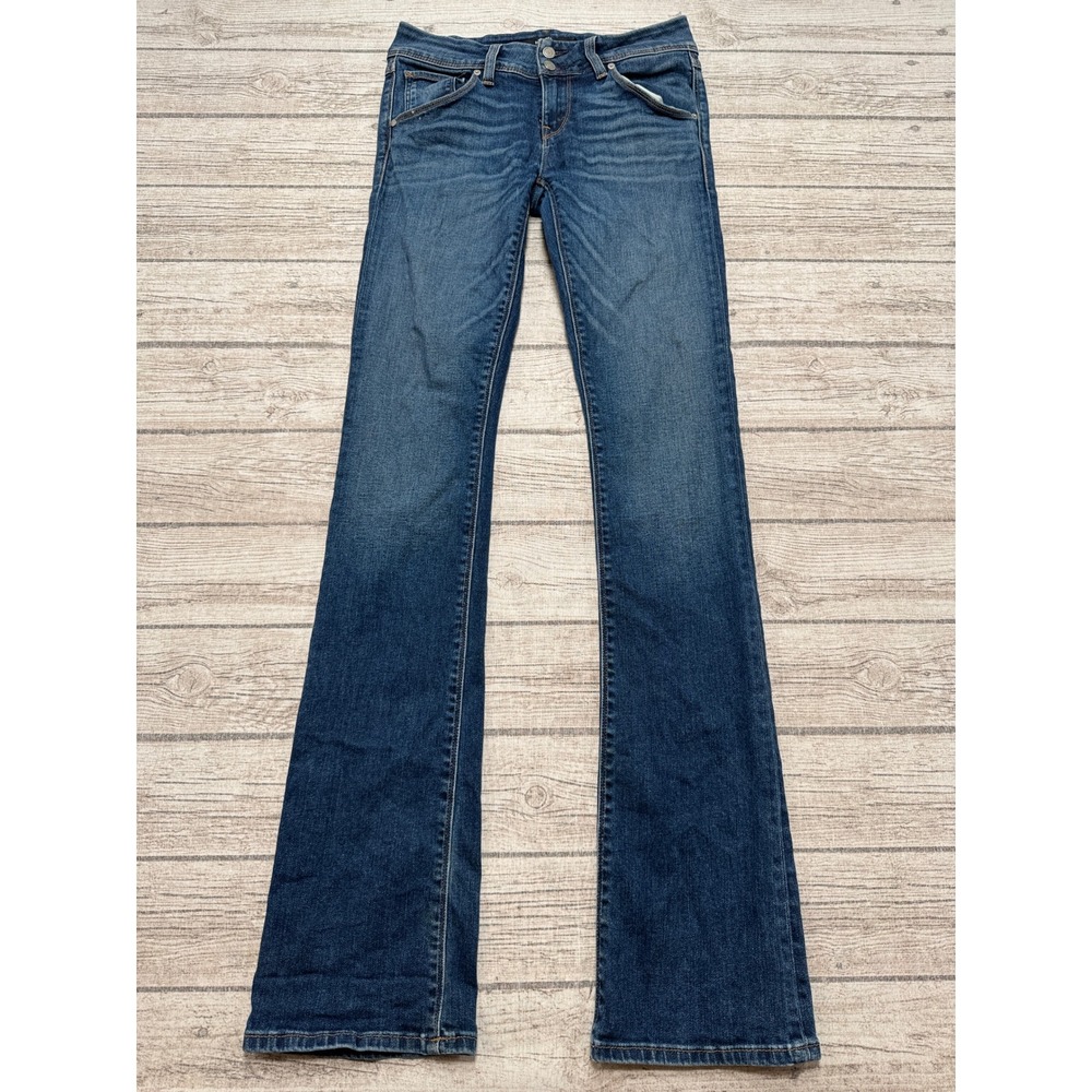 Hudson Jeans Women's 26 Blue Denim Bootcut Slim Fit Low Rise Medium Wash Cotton